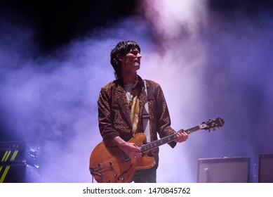 BILBAO, SPAIN - JUL 12: Nick Valensi, Guitar Player Of The Strokes (band), Performs In Concert At BBK Live 2019 Music Festival On July 12, 2019 In Bilbao, Spain.