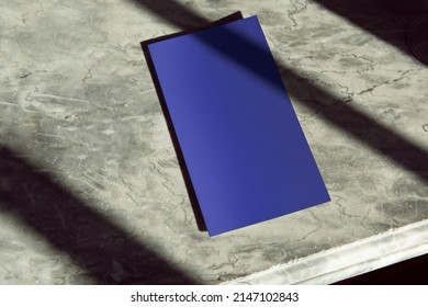 Bill presenter folder blue cover restaurant bar - Shutterstock ID 2147102843