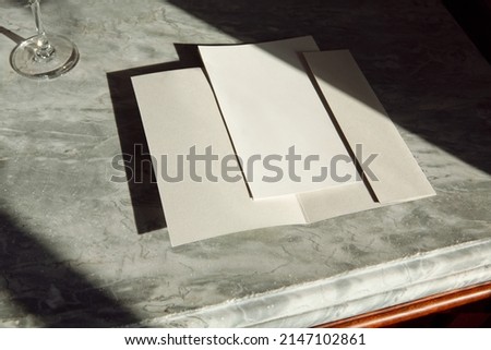 Bill presenter folder grey cover restaurant bar open