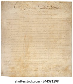 The Bill Of Rights. The First Ten Amendments To The US Constitution Were Adopted By The House Of Representatives On August 21 1789 And Ratified December 15 1791.