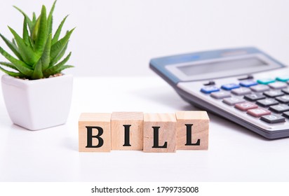 BILL word on diced on a beautiful white background. Business and finance concept - Shutterstock ID 1799735008