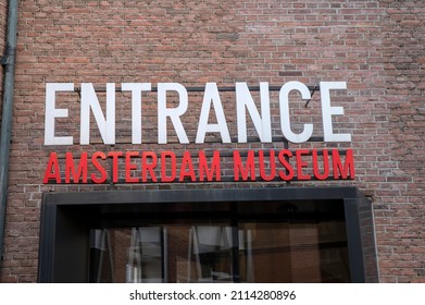 Billboard Amsterdam Museum At Amsterdam The Netherlands 28-1-2022