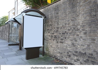 Billboard At The Bus Station In London