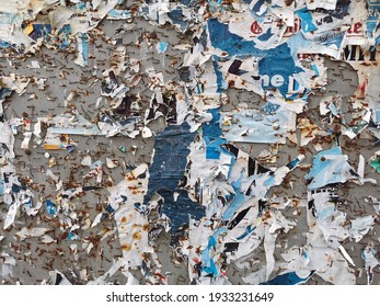 Billboard filled with rusty brackets without posters