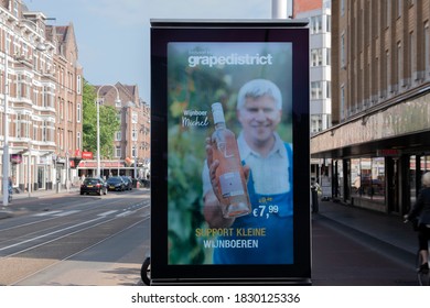 Billboard Grapedistrict Liqour Shop At Amsterdam The Netherlands 10-6-2020