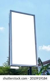 Billboard With Led Lights Inside, Box-shaped, White, Neon Box, Mock Up  Design