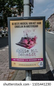 Billboard Of The Musical Annie MG Schmidt At Amsterdam The Netherlands 2018  