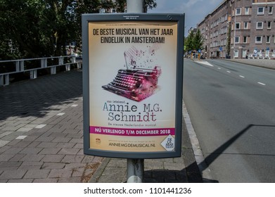 Billboard Of The Musical Annie MG Schmidt At Amsterdam The Netherlands 2018  