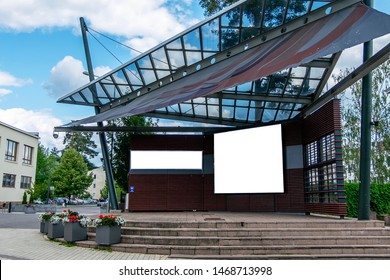 Billboard, Billboard On The Concert Stage, Ready Mockup.