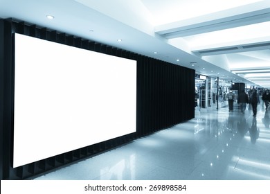 Billboard In Shopping Mall Corridor