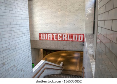 Billboard Waterloo Subway Station At Amsterdam The Netherlands 2019