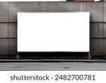 Billboard White Blank Mockup. 3D Render