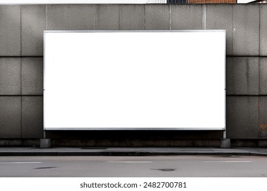 Billboard White Blank Mockup. 3D Render