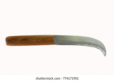 Billhook On White Background