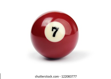  billiard ball number 7 on a white background