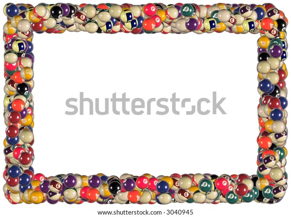 Billiard Balls Frame Sports Games Frames Stock Photo (Edit Now) 3040945