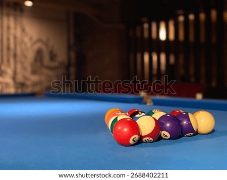 Billiard Balls on Pool Table in a Bar – Nightlife in Japan