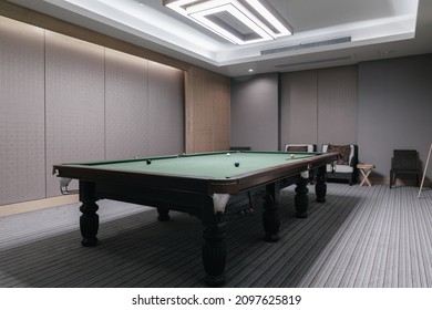 billiard room with a beautiful interior.