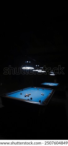 Billiard Table at the midnight
