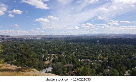 Billings, Montana lookout landscape from the Rim