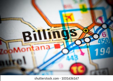 Billings. Montana on a map.