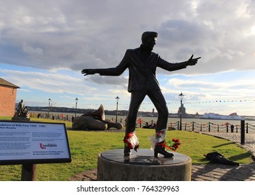 Billy Fury Statue In Liverpool, England - July 2017