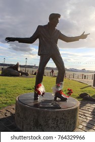 Billy Fury Statue In Liverpool, England - July 2017