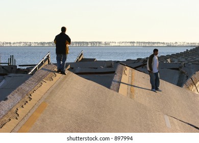 Biloxi Bridge Hurricane Katrina Damage.