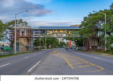 Biloxi Mississippi, USA, May/13/2019. New Overhead Crosswalk Being Built On Beach Boulevard