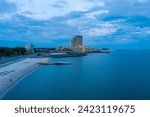 Biloxi, Mississippi waterfront at twilight