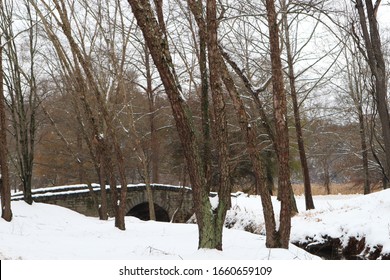 Biltmore Estate Bridge In The Snow