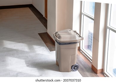 Bin, Garbage Wheel Bin Inside The Apartment, Bin In The Residential