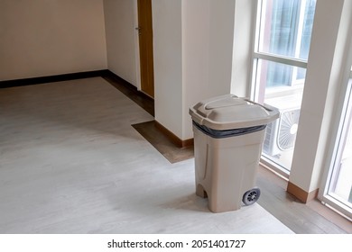 Bin, Garbage Wheel Bin Inside The Apartment, Bin In The Residential