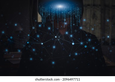 binary background for hackathon and other digital events. Fallen zero numbers with matrix effect on futuristic Metaverse