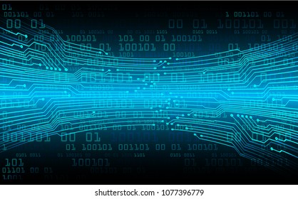 binary circuit board future technology, blue cyber security concept background, abstract hi speed digital internet.motion move blur. pixel vector