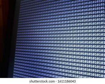 binary circuit board future technology, blue cyber security concept background