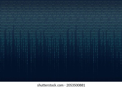 Binary code abstract technology. Wallpaper of binay data falling