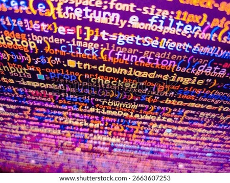 Binary code background. Abstract IT technology background. Programming code abstract background screen of software. CSS, JavaScript and H. HTML5 in editor for website development