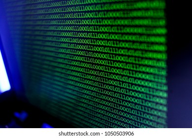 Binary Code Background. Technology abstract green background, green binary code on computer screen texture background. An image of a binary code made up of a set of green digits on a black background - Powered by Shutterstock - Get 15% off with code: PIKWIZARD15