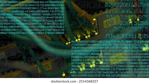 Binary code and data processing over network cables and server hardware. Technology, networking, cyber, digital, servers, coding - Powered by Shutterstock