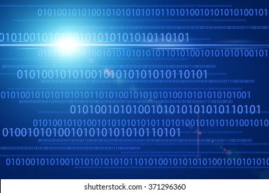 Binary code, data steam, technology background