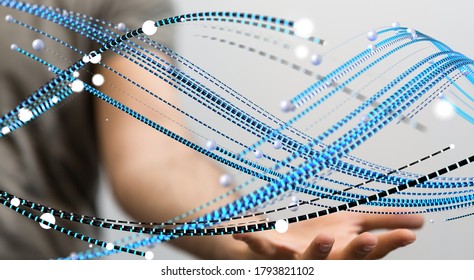 binary code interface digital touch
