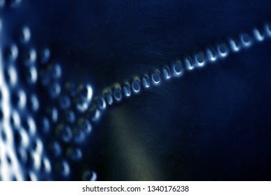 Binary code: stylistic images depicting digital language emerging from a numerical cloud with intentional focus issues