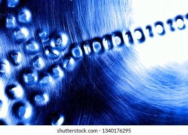 Binary code: stylistic images depicting digital language emerging from a numerical cloud with intentional focus issues
