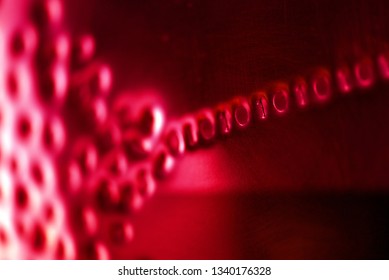 Binary code: stylistic images depicting digital language emerging from a numerical cloud with intentional focus issues