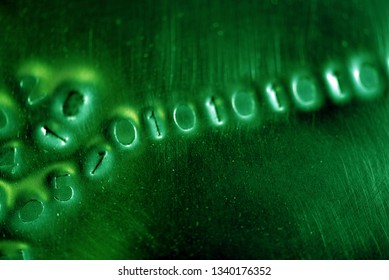Binary code: stylistic images depicting digital language emerging from a numerical cloud with intentional focus issues