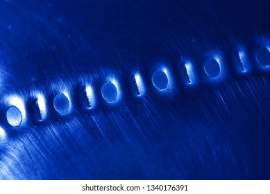 Binary code: stylistic images depicting digital language emerging from a numerical cloud with intentional focus issues