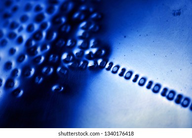 Binary code: stylistic images depicting digital language emerging from a numerical cloud with intentional focus issues