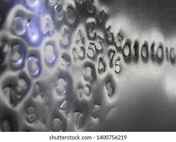 Binary code: stylistic images depicting digital language emerging from a numerical cloud
