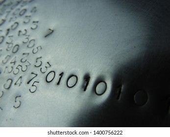 Binary code: stylistic images depicting digital language emerging from a numerical cloud